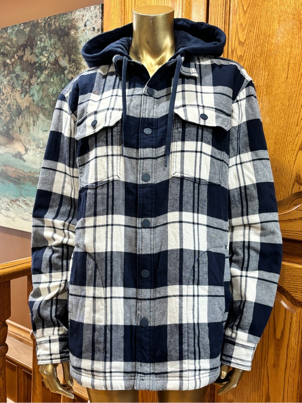 Windriver Men’s Lined T-Max insulated  Hooded Flannel Shacket